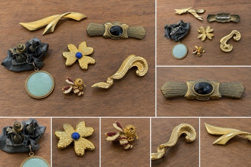 Lot broches vintage - de, 6
