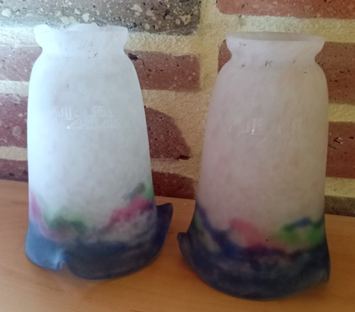 Deux tulipes pâte verre - pâte, de