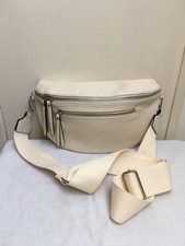 Sac banane simili cuir écru -