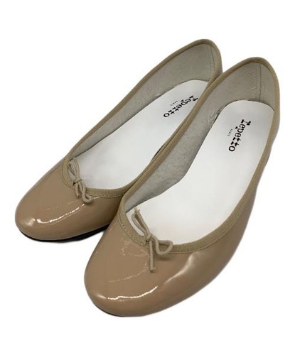 Repetto enamel pumps - enamel, beige