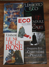UMBERTO ECO - LOT DE 5 LIVRES - LE NOM DE LA ROSE - GRASSET/FOLIO - 1987-2011