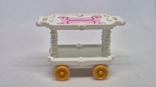 TABLE DESSERTE ROULETTES BLANCHE PRINCESSE PLAYMOBIL