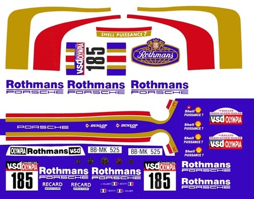 185 rothmans porsche 43rd - rothmans, 1/43rd