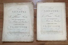 DUSSEK, Trois Sonates pour le Piano-Forte et Flûte Op 51 chez Erard