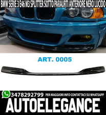 0005 LAME BMW SÉRIE 3 E46 M3 SPOILER SOUS PARE-CHOC AVANT LÈVRE SPLITTER NOIRE