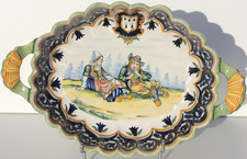 LARGE ANTIQUE QUIMPER FAIENCE