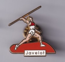 RARE PINS PIN'S .. SPORT ATHLETISME LANCER JAVELOT ARTHUS BERTRAND OR 3D ~FW