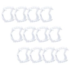 12 Pièces Dents de Vampire en Plastique Crocs de Cosplay Dhalloween Réalistes...