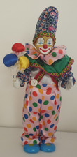 Poupée clown musical porcelaine de collection 36cm