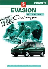 Catalogue prospekt brochure Citroën Evasion série spéciale Challenger 1997 CH Fr
