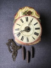 Mouvement horloge murale ancienne  bois peint Forêt Noire Black firest