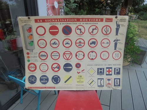 Ancienne affiche scolaire - ancienne,