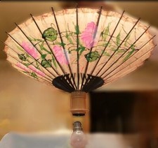 Lustre Parapluie Asiatique, Peint À La Main