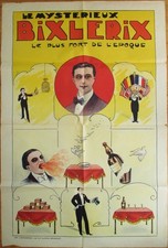 Magic Poster, SUPER 1920 'Le Mysterieux Bixlerix' - Color Litho, Fire Breathing+