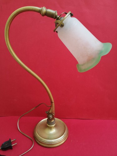 Lampe pâte verre signée - verre,