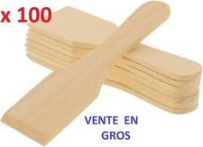 SPATULE A RACLETTE EN BOIS DE HÊTRE  13 cm   LOT DE 100 SPATULES  VENTE EN GROS