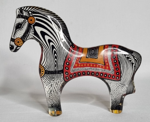 Sculpture lucite cheval - en,