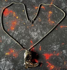 HORIGINAL PENDENTIF MONTRE SANTIAG ET NOIR SUR CHAÎNE ARGENTÉE