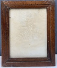 Tableau Ancien Dessin Points Piqures Portrait de Sully XIXe Siècle Cadre