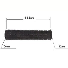 Facile à Installer 2Pcs Noir Rond Tubes Caoutchouc Poignées for Plus Brouettes