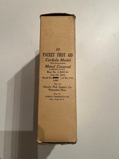 RARE US WW2 BOX EMPTY 10 FIRST AID PACKET JUNE 1943 HANDY PAD ORIGINAL - MD