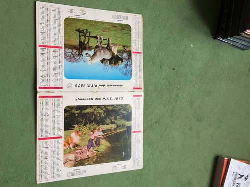 Calendrier almanach ptt 1973 - calendrier,
