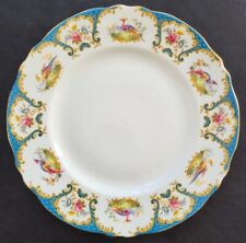 Sublime PLAT A GATEAU TARTE VINTAGE signé CROWN STAFFORDSHIRE décor DENBIGH