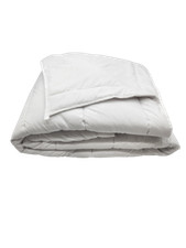 Couette tempérée Microfibre blanche - 2 personnes - Mi saison - MORTREUX