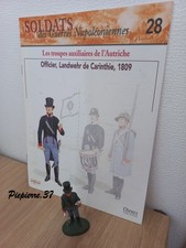 soldats de plomb 1er empire del prado - Officier Landwehr  + fascicule