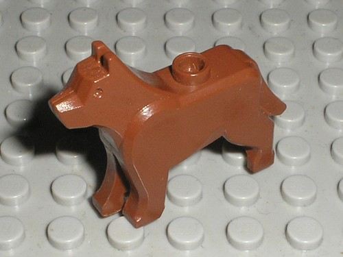 Lego redbrown dog wolf - dog, ref