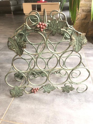Porte bouteille vintage fer - bouteille,