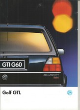 VOLKSWAGEN GOLF 2 GTI 16S EDITION ONE G60 - 1991 / catalogue brochure dépliant