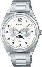 CASIO Moon Phase MTP-M300D-7AV White Dial SS Band Japan Quartz