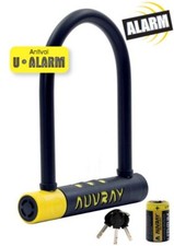 AUVRAY antivol U alarme 120 db  90 x 210 mm  Ø 14 mm  livré avec pile lithium 3V