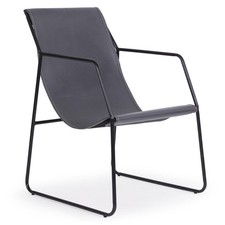 Fauteuil Design en Métal "Lysio" 88cm Gris & Noir