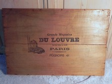 Ancienne boite publicité GRAND MAGASIN DU LOUVRE PARIS déco vêtement shabby