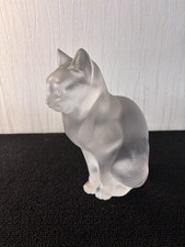 Chat assis en cristal Lalique