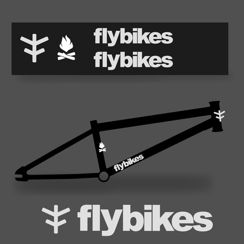 Fly bikes bmx frame decal - fly,