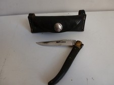 Couteau pliant LAGUIOLE 440 avec étui en cuir