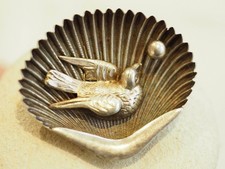 BROCHE ANCIENNE OISEAU ARGENT