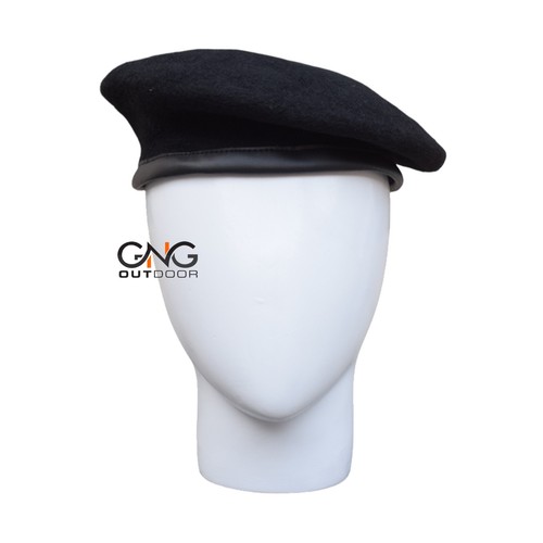 Béret militaire noir laine - noir,