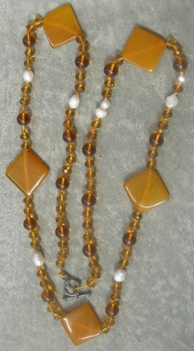 Vtg collier perles de - (95,