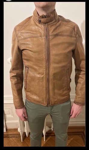Veste cuir homme - cuir,