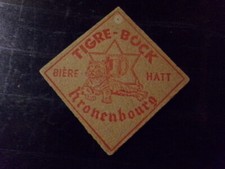 ANCIEN SOUS BOCK ROUGE BIERE BRASSERIE KRONENBOURG TIGRE BOCK  ALSACE