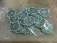 20  jetons de poker - Verts
