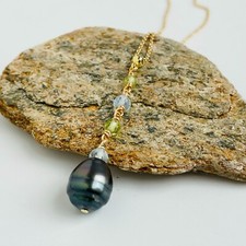 collier gold filled perle