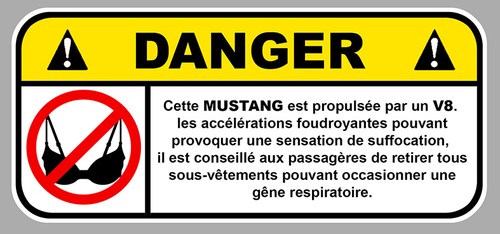Danger mustang soutien - danger,