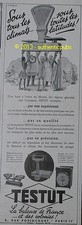 PUBLICITE 1940 BALANCE DE FRANCE ET COLONIES TESTUT ROBERVAL BERANGER FRENCH AD