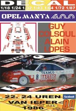 DECAL OPEL MANTA 400 G.COLSOUL YPRES 24 HOURS R. 1986 DnF (02)