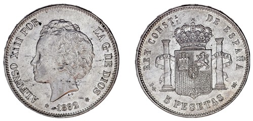 Argent pesetas duro - 5,